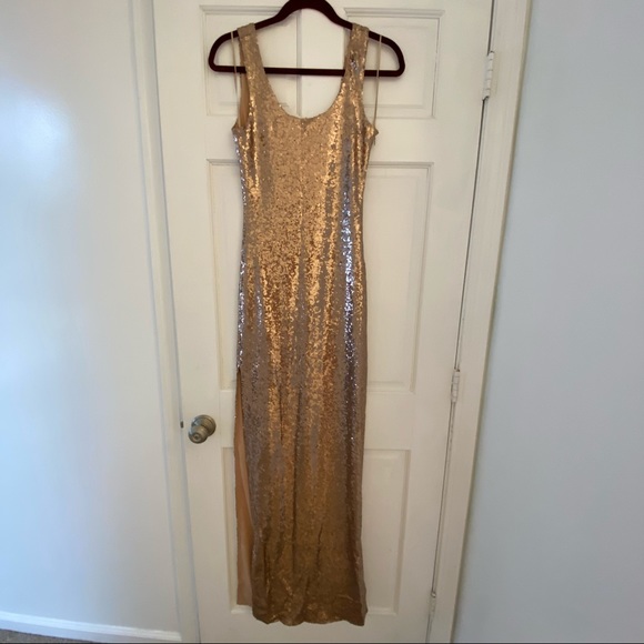 Alythea Dresses & Skirts - Alythea Rose Gold Sequin Evening Gown